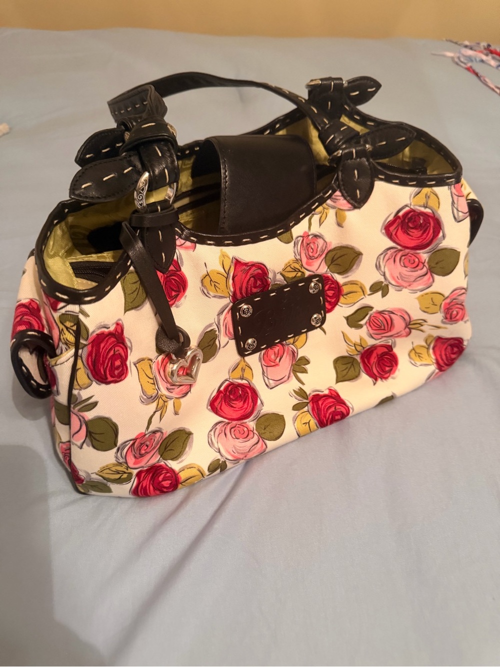 Brighton Floral Bag with Black Handles